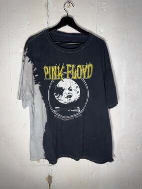 Pink Floyd In Quadraphonic Sound Bleach Dyed Graphic T-Shirt